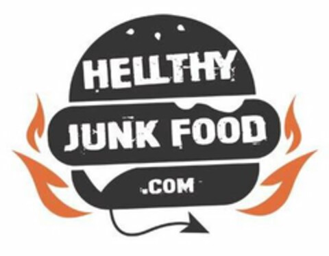 HELLTHY JUNK FOOD .COM Logo (USPTO, 23.07.2018)