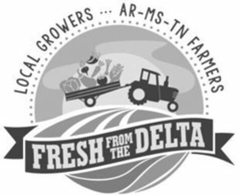 FRESH FROM THE DELTA LOCAL GROWERS AR -MS - TN FARMERS Logo (USPTO, 09.01.2019)