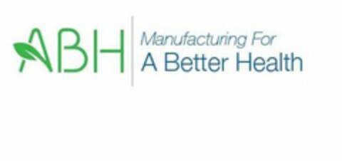 ABH MANUFACTURING FOR A BETTER HEALTH Logo (USPTO, 07.10.2019)