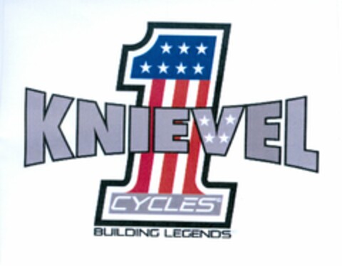 1 KNIEVEL CYCLES BUILDING LEGENDS Logo (USPTO, 19.05.2010)