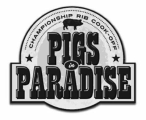 PIGS IN PARADISE CHAMPIONSHIP RIB COOK-OFF Logo (USPTO, 02/21/2012)