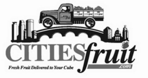 FRESH FRUIT DELIVERED TO YOUR CUBE CITIESFRUIT.COM Logo (USPTO, 11.07.2013)