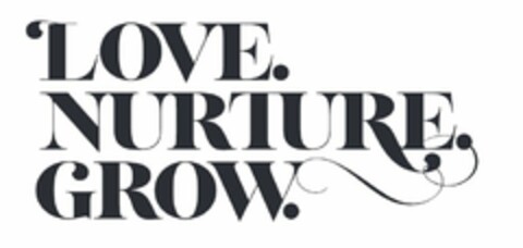 LOVE. NURTURE. GROW. Logo (USPTO, 20.05.2015)