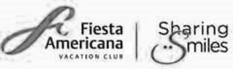 F FIESTA AMERICANA VACATION CLUB SHARING SMILES Logo (USPTO, 22.09.2015)