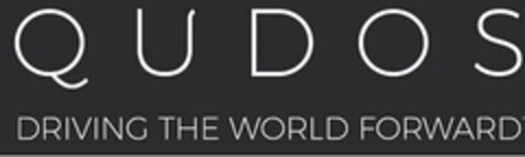 QUDOS DRIVING THE WORLD FORWARD Logo (USPTO, 05/03/2016)