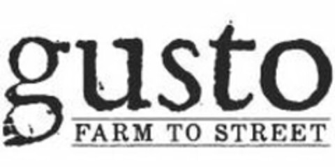 GUSTO FARM TO STREET Logo (USPTO, 24.08.2017)