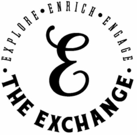 · EXPLORE · ENRICH · ENGAGE · E THE EXCHANGE Logo (USPTO, 22.02.2018)