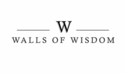 W WALLS OF WISDOM Logo (USPTO, 10.08.2018)