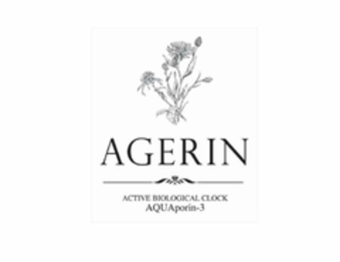 AGERIN ACTIVE BIOLOGICAL CLOCK AQUAPORIN-3 Logo (USPTO, 10/19/2018)