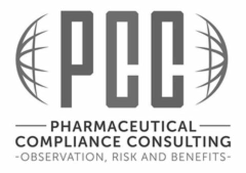 PCC - PHARMACEUTICAL - COMPLIANCE CONSULTING - OBSERVATION, RISK AND BENEFITS - Logo (USPTO, 23.05.2019)