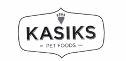 KASIKS EST PET FOODS 2014 Logo (USPTO, 16.07.2019)