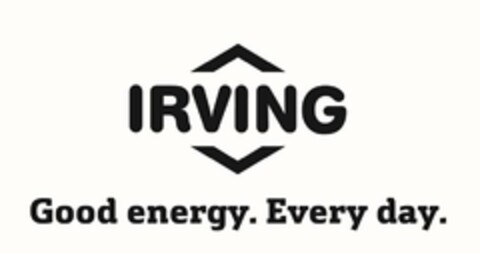 IRVING GOOD ENERGY. EVERY DAY. Logo (USPTO, 10/01/2019)