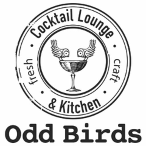 · COCKTAIL LOUNGE ·FRESH CRAFT & KITCHEN ODD BIRDS Logo (USPTO, 01/27/2020)