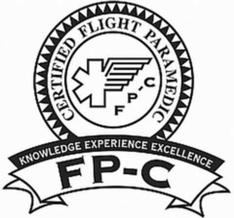 FP-C CERTIFIED FLIGHT PARAMEDIC KNOWLEDGE EXPERIENCE EXCELLENCE FP-C Logo (USPTO, 23.01.2009)