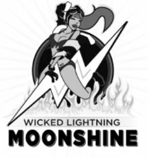 WICKED LIGHTNING MOONSHINE Logo (USPTO, 17.04.2012)