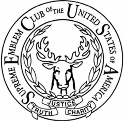 SUPREME EMBLEM CLUB OF THE UNITED STATES OF AMERICA JUSTICE TRUTH CHARITY Logo (USPTO, 16.07.2012)