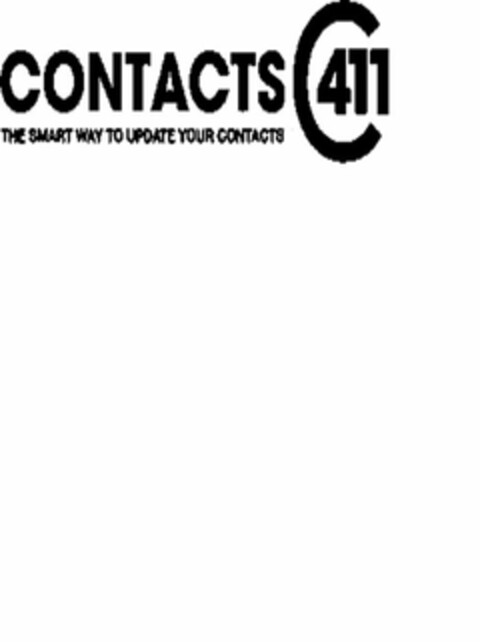 CONTACTS 411 THE SMART WAY TO UPDATE YOUR CONTACTS Logo (USPTO, 13.02.2015)