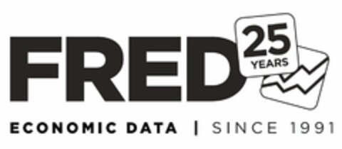 FRED 25 YEARS ECONOMIC DATA SINCE 1991 Logo (USPTO, 02.10.2015)