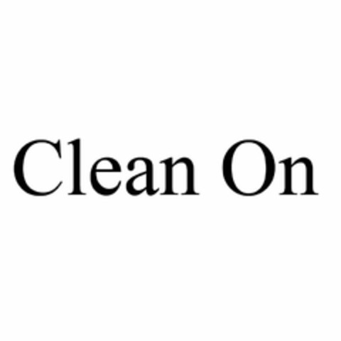 CLEAN ON Logo (USPTO, 08/16/2016)