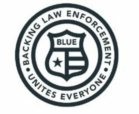 BLUE BACKING LAW ENFORCEMENT UNITES EVERYONE Logo (USPTO, 10.01.2017)