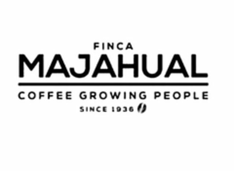 FINCA MAJAHUAL COFFEE GROWING PEOPLE SINCE 1936 Logo (USPTO, 10/24/2017)