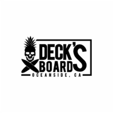 DECK'S BOARDS OCEANSIDE, CA Logo (USPTO, 05/02/2018)