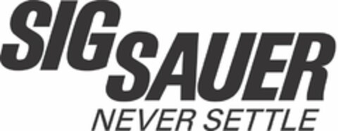 SIG SAUER NEVER SETTLE Logo (USPTO, 03.05.2018)