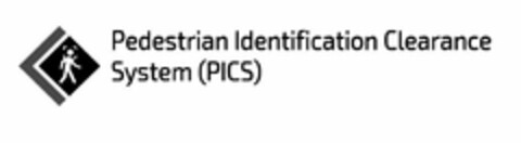 PEDESTRIAN IDENTIFICATION CLEARANCE SYSTEM (PICS) Logo (USPTO, 04/09/2019)