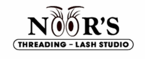 NOOR'S THREADING - LASH STUDIO Logo (USPTO, 27.01.2020)