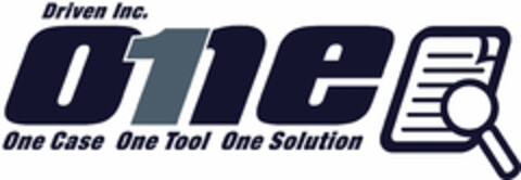 ONE CASE ONE TOOL ONE SOLUTION O1NE POWERED BY DRIVEN INC. Logo (USPTO, 06/19/2009)