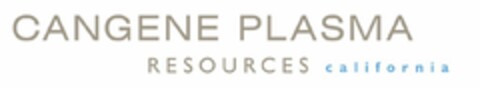 CANGENE PLASMA RESOURCES CALIFORNIA Logo (USPTO, 28.10.2010)