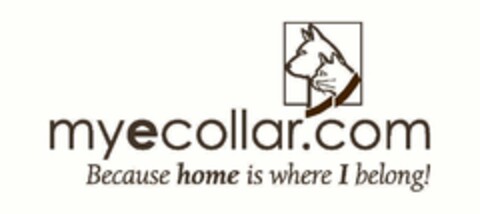 MYECOLLAR.COM BECAUSE HOME IS WHERE I BELONG Logo (USPTO, 19.08.2011)