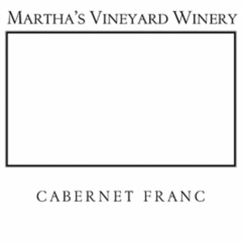 MARTHA'S VINEYARD WINERY CABERNET FRANC Logo (USPTO, 13.02.2012)