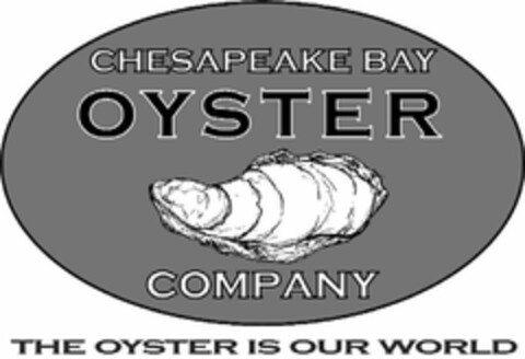 CHESAPEAKE BAY OYSTER COMPANY THE OYSTER IS OUR WORLD Logo (USPTO, 03/19/2012)