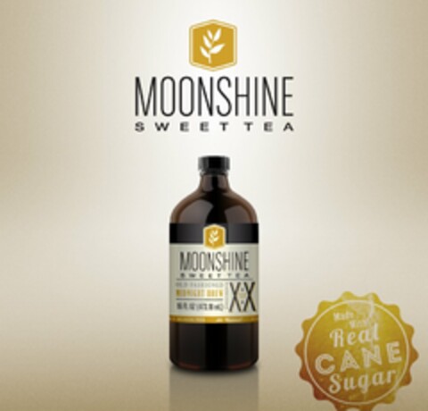 MOONSHINE SWEET TEA OLD FASHIONED MIDNIGHT BREW 16FL OZ (473.18 ML) BLACK TEA ALL NATURAL X X MADE WITH REAL CANE SUGAR Logo (USPTO, 30.04.2012)