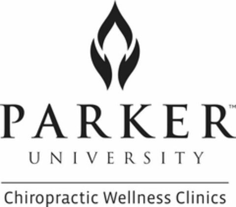 PARKER UNIVERSITY CHIROPRACTIC WELLNESSCLINICS Logo (USPTO, 15.05.2012)