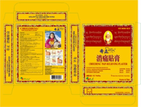 CHEEZHENG PAIN RELIEVING PLASTER Logo (USPTO, 03.09.2013)