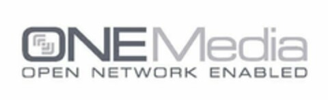 ONE MEDIA OPEN NETWORK ENABLED Logo (USPTO, 08/13/2014)