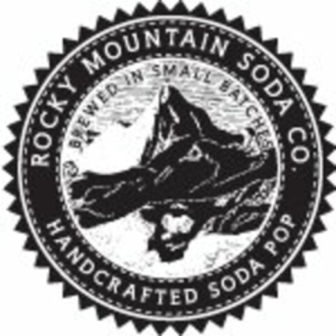 ROCKY MOUNTAIN SODA CO. HANDCRAFTED SODA POP BREWED IN SMALL BATCHES Logo (USPTO, 09/10/2014)