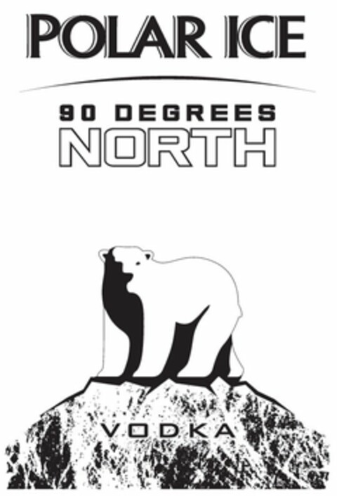 POLAR ICE 90 DEGREES NORTH VODKA Logo (USPTO, 12.03.2015)