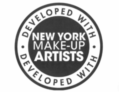 · DEVELOPED WITH · NEW YORK MAKE-UP ARTISTS Logo (USPTO, 12.05.2015)