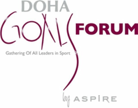 DOHA GOALS FORUM GATHERING OF ALL LEADERS IN SPORT BY ASPIRE Logo (USPTO, 14.12.2015)