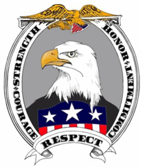 STRENGTH, COURAGE, HONOR, COMMITMENT, RESPECT Logo (USPTO, 06/28/2017)