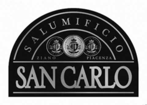 SAN CARLO SALUMIFICIO ZIANO PIACENZA SALUMIFICIO PIACENTINO SAN CARLO Logo (USPTO, 26.01.2018)