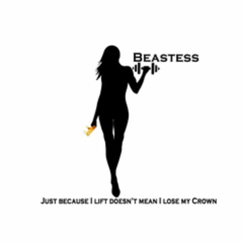 BEASTESS JUST BECAUSE I LIFT DOESN'T MEAN I LOSE MY CROWN Logo (USPTO, 01.06.2018)