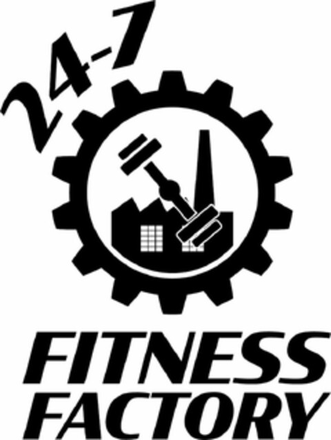 24-7 FITNESS FACTORY Logo (USPTO, 10.01.2020)