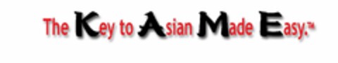 THE KEY TO ASIAN MADE EASY Logo (USPTO, 05/15/2020)