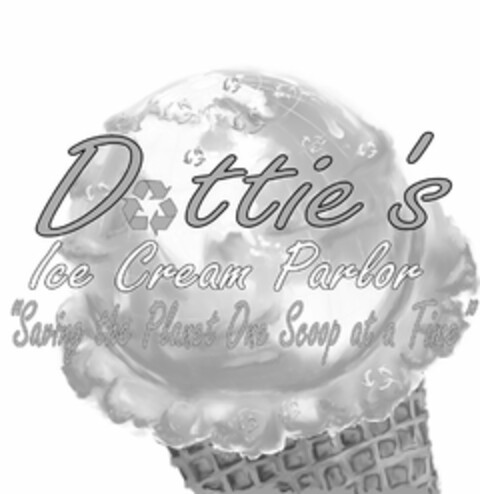 DOTTIE'S ICE CREAM PARLOR "SAVING THE PLANET ONE SCOOP AT A TIME" Logo (USPTO, 12.06.2009)