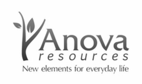 ANOVA RESOURCES NEW ELEMENTS FOR EVERYDAY LIFE Logo (USPTO, 06.08.2009)