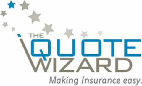 THE QUOTE WIZARD MAKING INSURANCE EASY. Logo (USPTO, 08/07/2010)